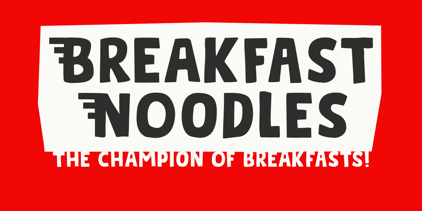 Font Breakfast Noodles